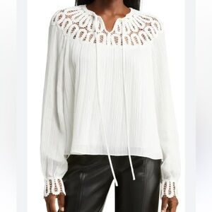 Simkhai Jonathan Simkhai long-sleeve blouse crocheted size S